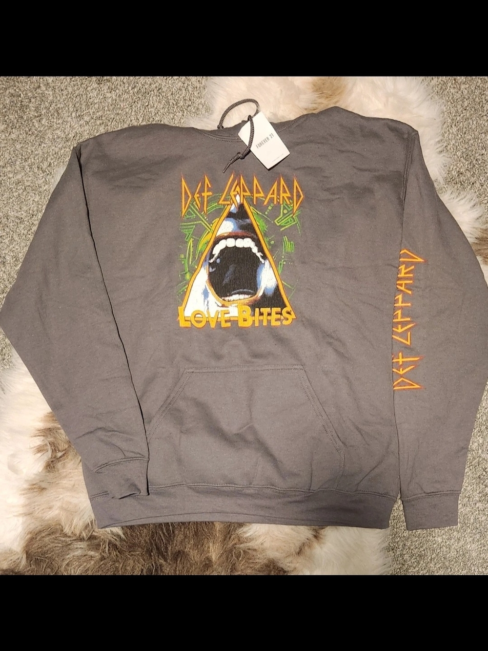 Def Leppard Graphic Hoodie - Gray